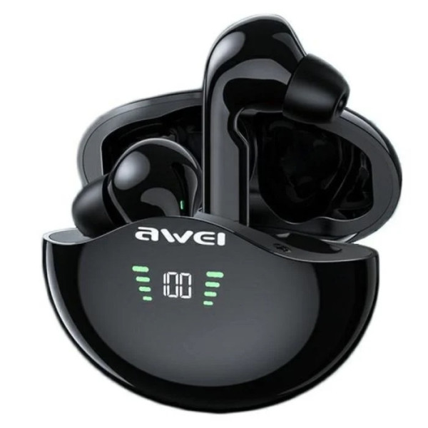 ΑΣΥΡΜΑΤΑ  ΑΚΟΥΣΤΙΚΑ BLUETOOTH ΜΕ ΚΟΥΤΙ ΦΟΡΤΙΣΗΣ AWEI TWS T12P.ΜΑΥΡΟ