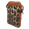 Women's Phone Shoulder Bag MOHICANS B7016-1 Leopard Brown
