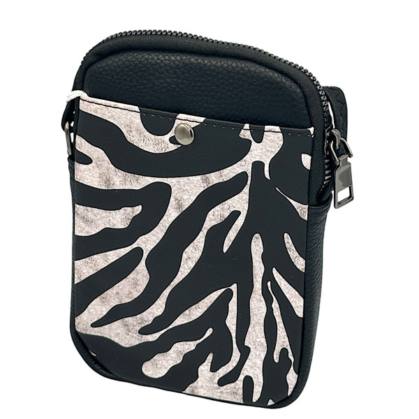 Γυναικείο τσαντάκι ﻿﻿ώμου για τηλέφωνο MOHICANS B7016-1 Ζέβρα
