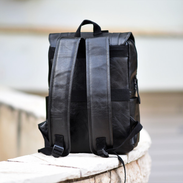 ΤΣΑΝΤΑ ΠΛΑΤΗΣ ΔΕΡΜΑΤΙΝΗ MOHICANS DR-2276.ΜΑΥΡΟ