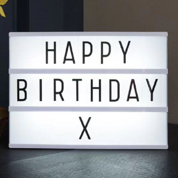 Πίνακας led A4 Διακοσμητικός Φωτιζόμενος 30x22x5cm με 94 γράμματα A4 box BH2055