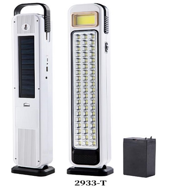 Επαναφορτιζόμενο Ηλιακό Φωτιστικό Εκτάκτου Ανάγκης με Ενσωματωμένο Panel και 47 Led BL-MM-2933-T Λευκό