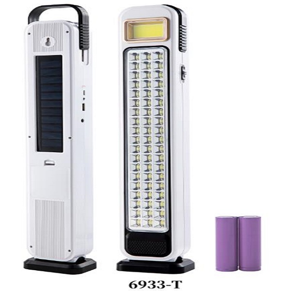 Επαναφορτιζόμενο Ηλιακό Φωτιστικό Εκτάκτου Ανάγκης με Ενσωματωμένο Panel και 47 Led BL-MM-6933-T Λευκό