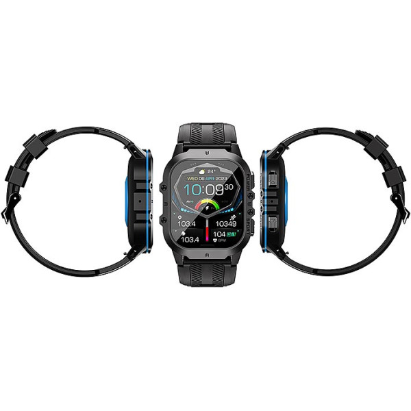 Ανθεκτικό έξυπνο ρολόι εξωτερικού χώρου Oukitel BT20 Μαύρο