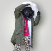 PARKA JACKET FOR GIRL MOHICANS C7706.KHAKI