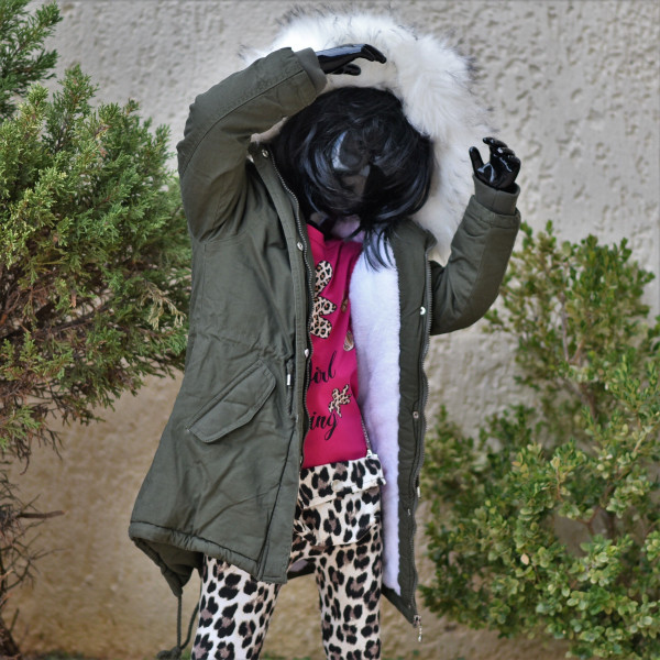 PARKA JACKET FOR GIRL MOHICANS C7706.KHAKI