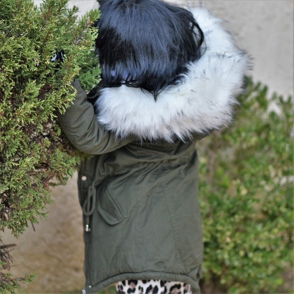 PARKA JACKET FOR GIRL MOHICANS C7706.KHAKI