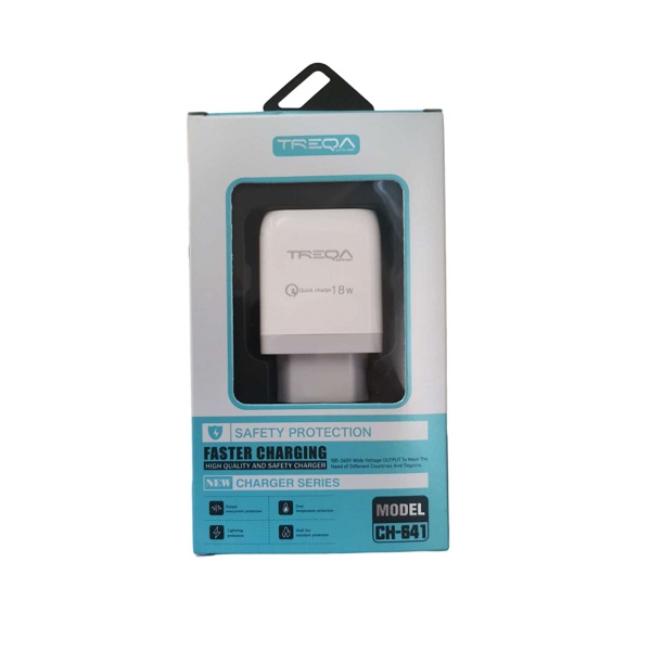 Φορτιστής ταχείας φόρτισης με Θύρα USB-A 18W Λευκός CH-641