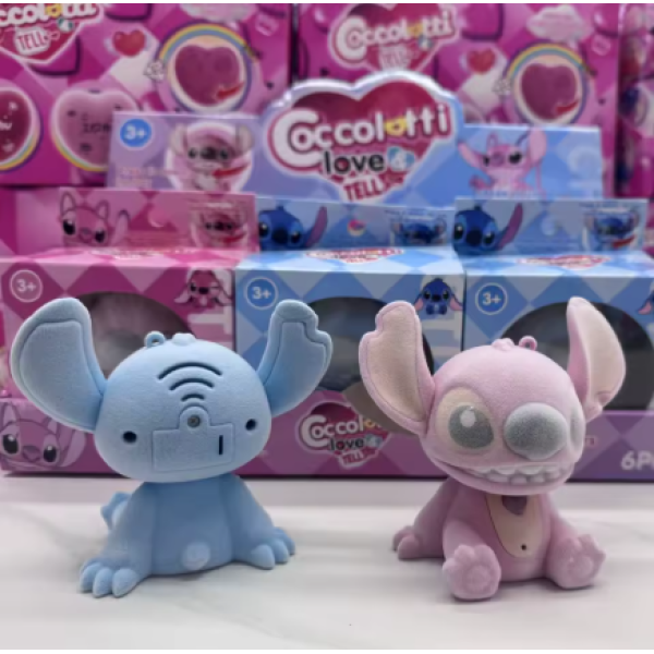 Coccolotti Love & Tell Disney Stitch & Angel Blind Box Ηχογράφηση Φωτεινό 11050-2 Ροζ