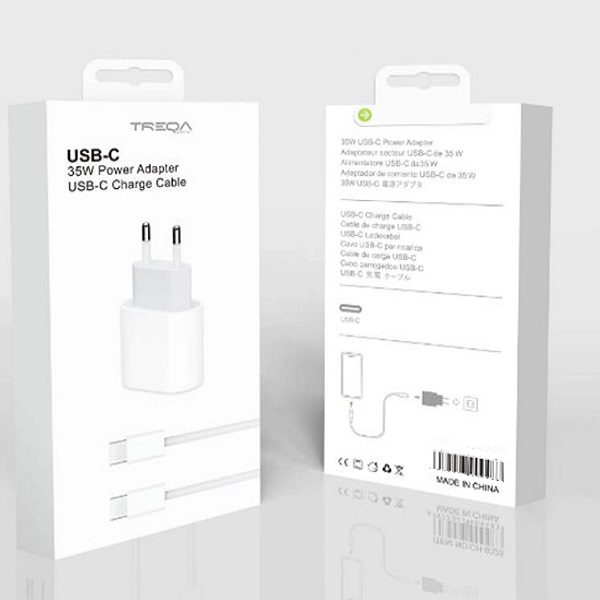 Φορτιστής ταχείας φόρτισης με Θύρα USB-C και Καλώδιο TYPE-C σε TYPE-C 35W Λευκός CS-9028-CC