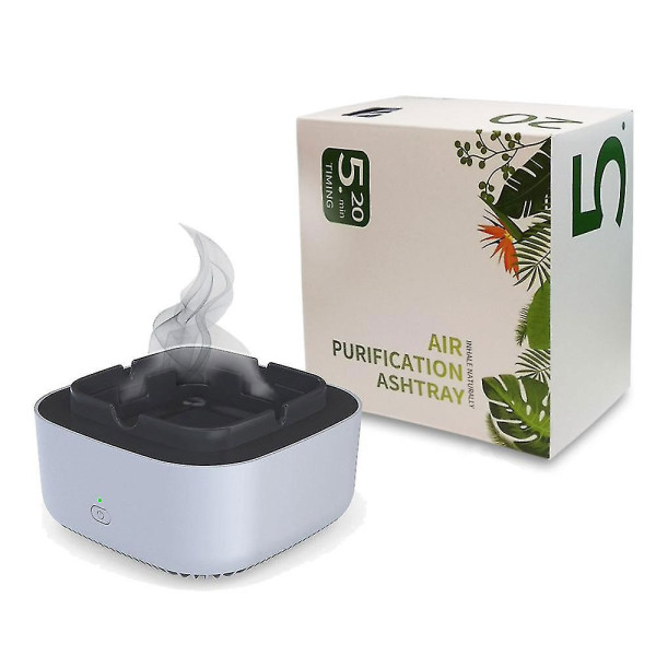 Σταχτοδοχείο - Τασάκι Αντιανεμικό Τσιγάρου με Ανεμιστήρα και Φίλτρο CX-127 Λευκό