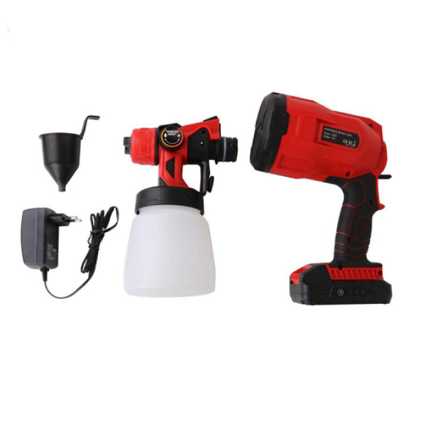 Ηλεκτρικό πιστόλι βαφής 2 Μπαταρίες 36V Spray Gun CX33 Κόκκινο