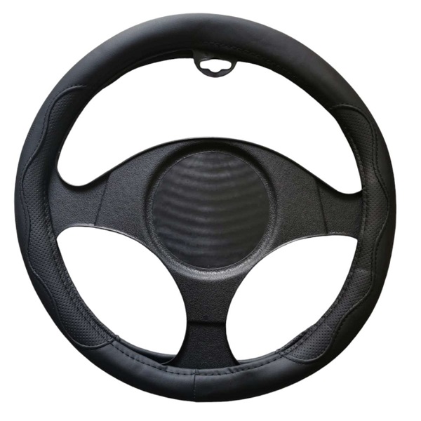 Αντιολισθητικό κάλυμμα τιμονιού αυτοκινήτου 38cm cy68910-011 Μαύρο με μαύρη ραφή/Μαύρο με μπλε ραφή/Μαύρο με κόκκινη ραφή