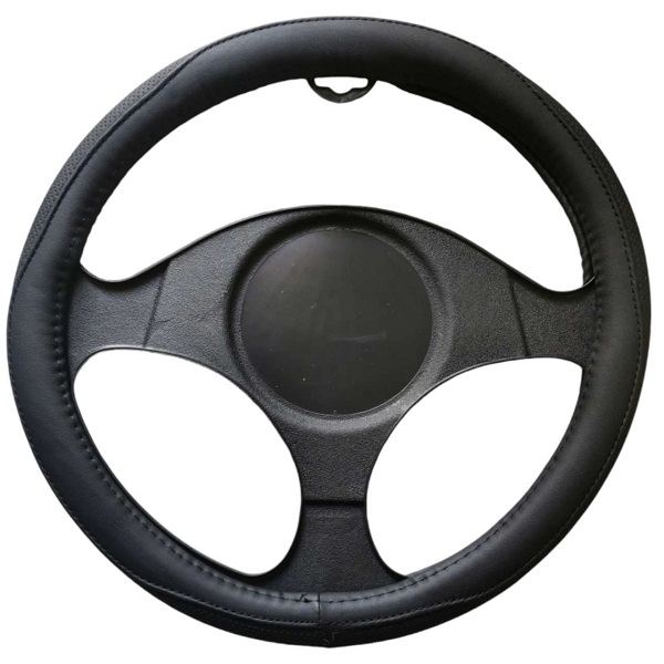 Αντιολισθητικό κάλυμμα τιμονιού αυτοκινήτου 38cm cy68910-012 Μαύρο με μαύρη ραφή/Μαύρο με μπλε ραφή/Μαύρο με κόκκινη ραφή