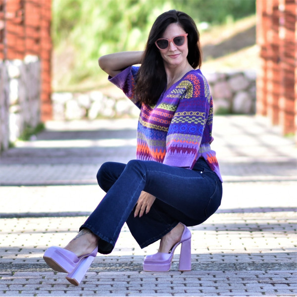 JEANS BELL HIGH WAIST MOHICANS CZ061 BLUE