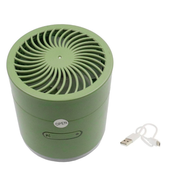 Επαναφορτιζόμενος Υγραντήρας - Diffuser Αρωματοθεραπείας με Ανεμιστήρα D-33 Πράσινο