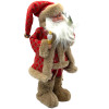 Διακοσμητικός Χριστουγενιάτικος Άι Βασίλης Mohicans 40cm με κίνηση και μουσική D2023-67