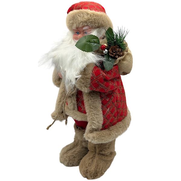 Διακοσμητικός Χριστουγενιάτικος Άι Βασίλης Mohicans 40cm με κίνηση και μουσική D2023-67