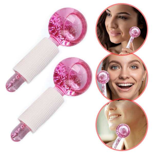 Κρυστάλλινες Σφαίρες για Μασάζ Προσώπου Cold-effect Facial Glass Globes 2 τμχ QL-007