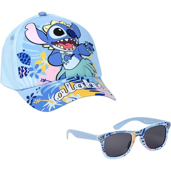 Disney Stitch Σετ Γυαλιά Ηλίου με Παιδικό Καπέλο Τζόκεϋ Για Αγόρια και Κορίτσια 2200010100 Μπλε
