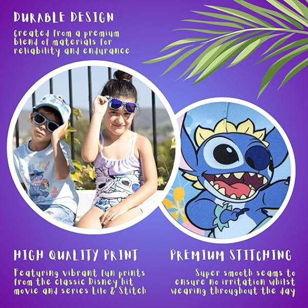 Disney Stitch Σετ Γυαλιά Ηλίου με Παιδικό Καπέλο Τζόκεϋ Για Αγόρια και Κορίτσια 2200010100 Μπλε