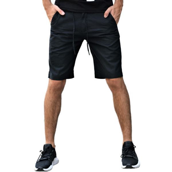 BERMUDA CHINOS LINEN MOHICANS DJ-901 BLACK