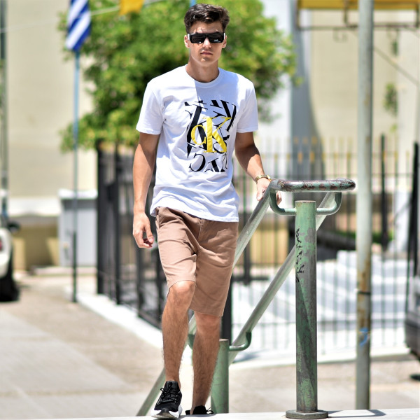 BERMUDA CHINOS LINEN MOHICANS DJ-901 BROWN