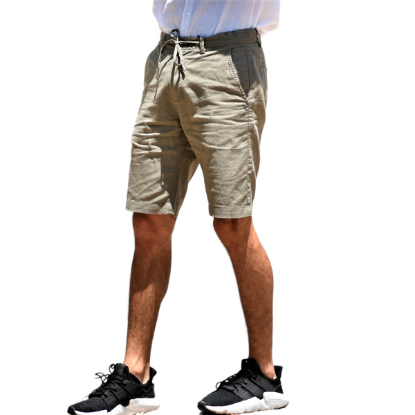 BERMUDA CHINOS LINEN MOHICANS DJ-901 GRAY