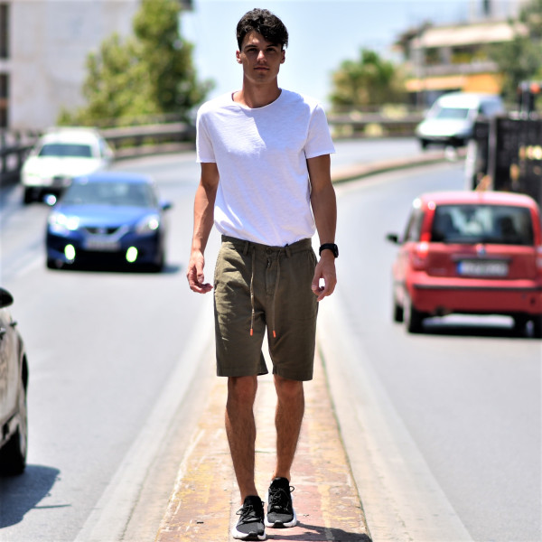 BERMUDA CHINOS LINEN MOHICANS DJ-901 KHAKI