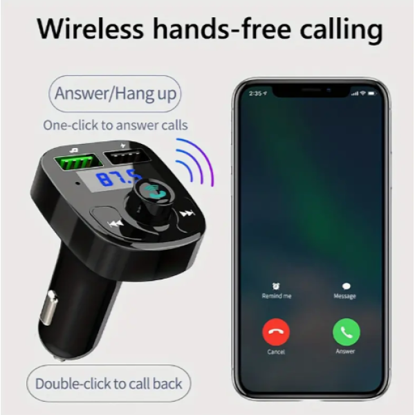 Charger - Car Transmitter CARX8 Mp3 Transmission / Bluetooth USB DQD-2203-111