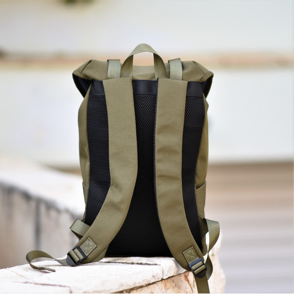 DR-2271.KHAKI ΑΝΔΡΙΚΗ ΤΣΑΝΤΑ ΠΛΑΤΗΣ ΚΑΜΒΑΣ MOHICANS