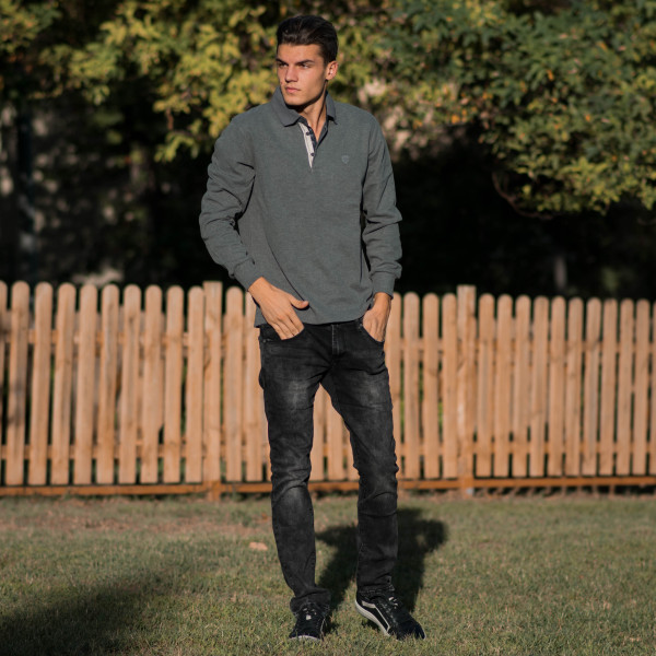 ΑΝΔΡΙΚΟ ΠΑΝΤΕΛΟΝΙ JEANS BLACK ΜΕ ΦΘΟΡΑ MOHICANS DS300 ΜΑΥΡΟ