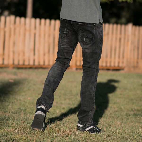 ΑΝΔΡΙΚΟ ΠΑΝΤΕΛΟΝΙ JEANS BLACK ΜΕ ΦΘΟΡΑ MOHICANS DS300 ΜΑΥΡΟ