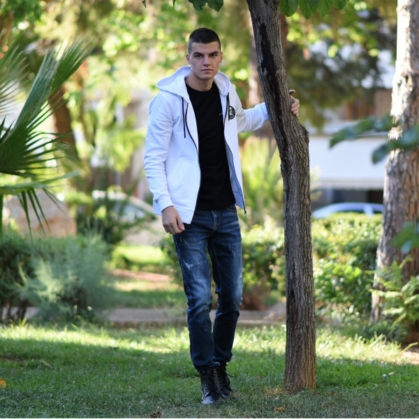 ΑΝΔΡΙΚΟ ΠΑΝΤΕΛΟΝΙ JEANS ΜΕ ΣΚΙΣΙΜΑΤΑ MOHICANS DS637 ΜΠΛΕ