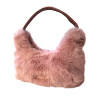 Women's fur shoulder and handbag Mohicans DW33 Pink