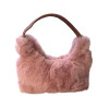 Women's fur shoulder and handbag Mohicans DW33 Pink