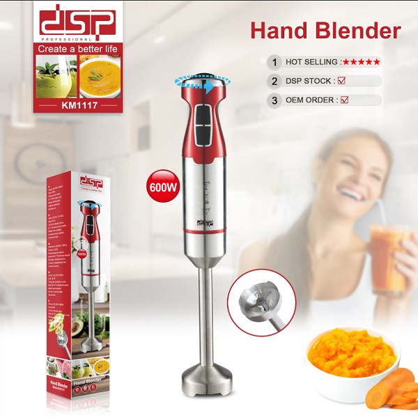 DSP επαγγελματικό Blender χειρός 600w ΚΜ1117 κόκκινο