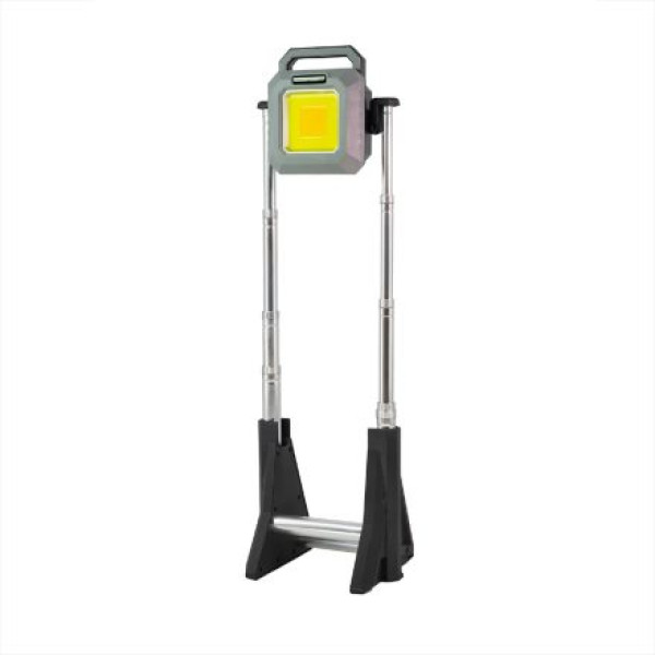 Επαναφορτιζόμενος Αδιάβροχος Τηλεσκοπικός Προβολέας Εργασίας 128LED 750lm - 1500lm - 3000lm σε Θερμό Λευκό 2700K και Ψυχρό Λευκό 6500K Φωτισμό BL-ZSQ-G10 Γκρι - Μαύρο