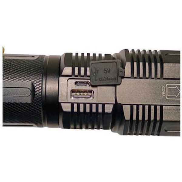 Επαναφορτιζόμενος φακός led με zoom - μεγάλη αυτονομία και εμβέλεια έως 1000 μέτρα 2211 Μαύρο