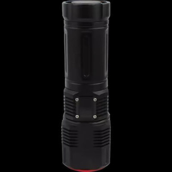 Επαναφορτιζόμενος φακός led με zoom - μεγάλη αυτονομία και εμβέλεια έως 1000 μέτρα 2211 Μαύρο
