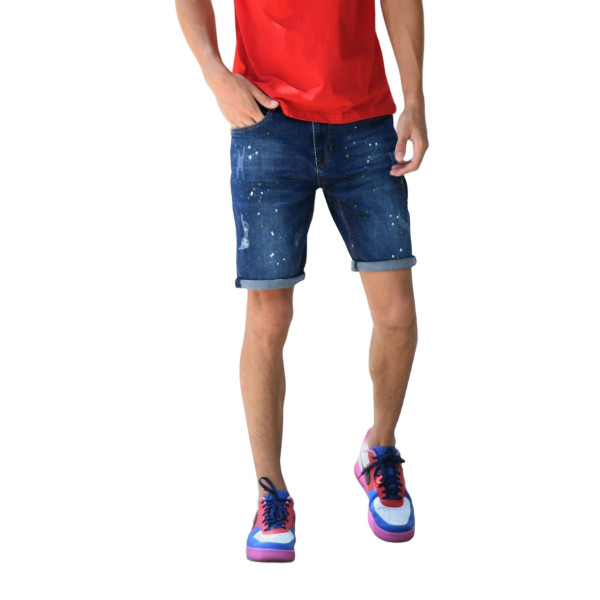 MEN'S BERMUDA JEANS MOHICANS F0922.BLUE