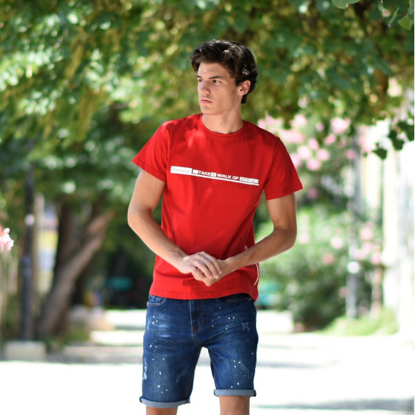 MEN'S BERMUDA JEANS MOHICANS F0922.BLUE