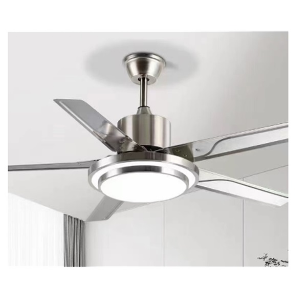 Ανεμιστήρας Οροφής 52" με 5 Μεταλλικά Πτερύγια και Φωτιστικό LED 58w FAN-Y004 Ασημί