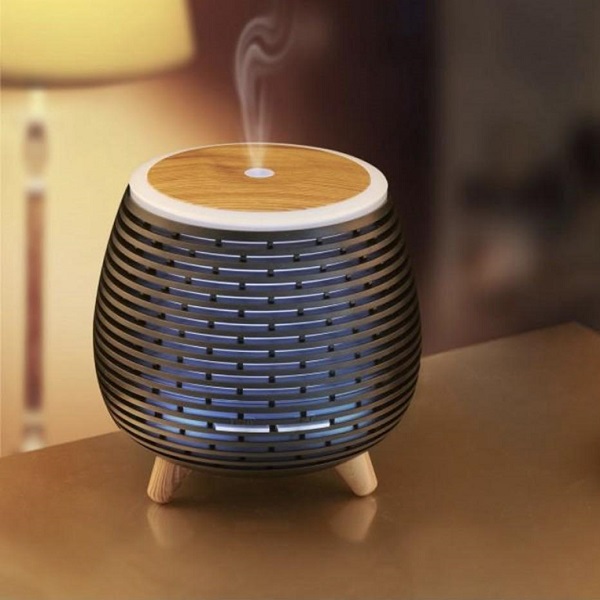 Συσκευή αρωματοθεραπείας/φωτιστικό υπερήχων ομίχλης 140ml KP-6049 Λευκό/Μαύρο