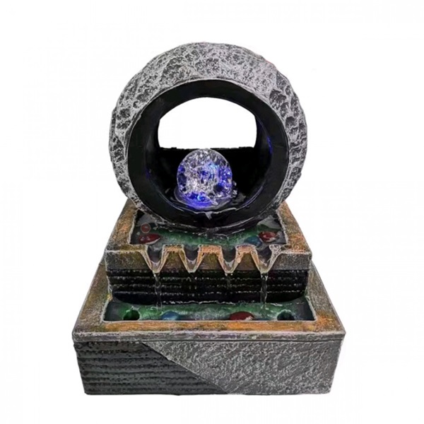 Διακοσμητικό Συντριβάνι Feng Shui με LED Φωτισμό 21x15x27cm DX1942