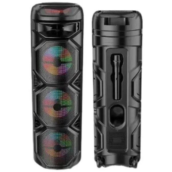 Φορητό Ηχείο Bluetooth 3×8” με μικρόφωνο και τηλεχειριστήριο ZQS-8301 Μαύρο