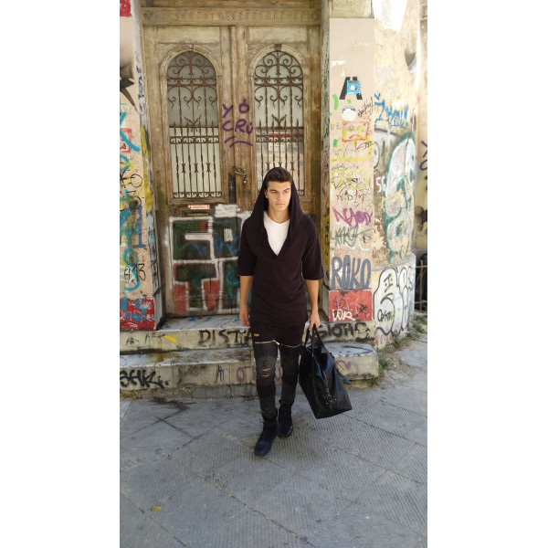 HOODIES SWEATSHIRT STRAPS 103 BLACK