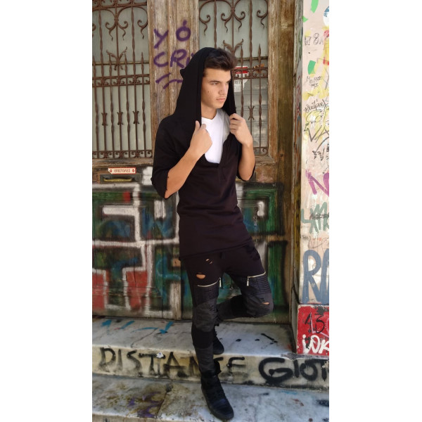 HOODIES SWEATSHIRT STRAPS 103 BLACK