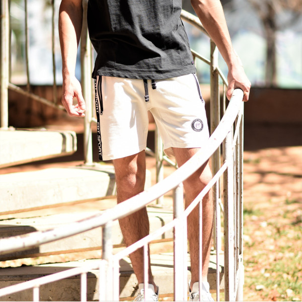 FT-301.WHITE MEN'S SHORTS MOHICANS