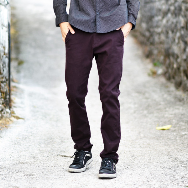 TROUSERS CHINOS MOHICANS FT-501 BORDO